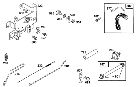 Briggs And Stratton Engine 11hp Model: 28c707-0110-0 (Part 5) Diagram and Parts List for 30576X10B  Briggs and Stratton Lawn Tractor